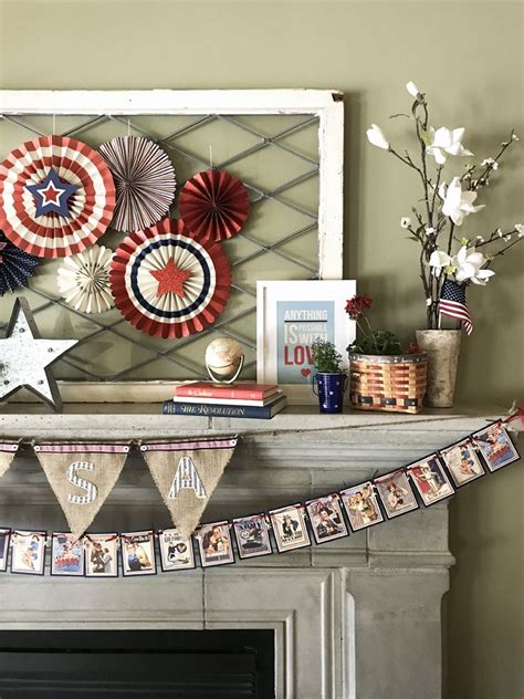 String lights above the deck level, inside boat lifelines, in case docking or assistance is needed. Patriotic Mantel Decor Ideas - Parties With A Cause ...