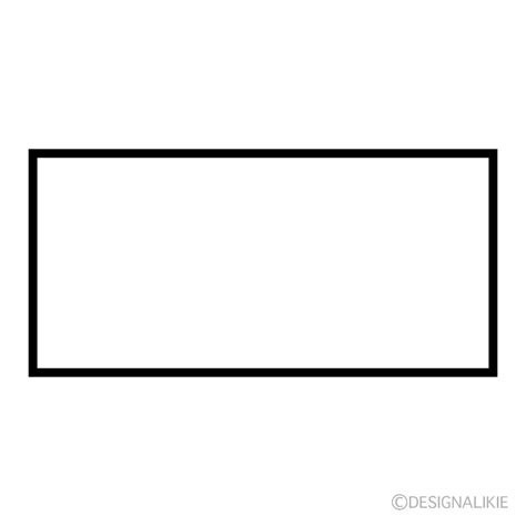 Rectangle Shape Black And White Clip Art Free Png Image｜illustoon