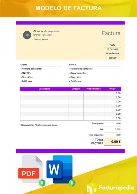 Actualizar Imagen Descargar Modelo De Factura En Excel