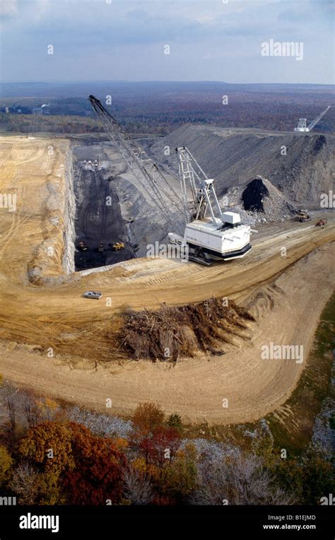 Aerial View Of Open Pit Coal Mine Near Somerset Pa Stock Photo Alamy
