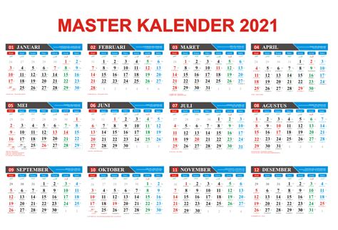 Sebentar lagi akan menginjak tahun 2021. Download Gratis Master Kalender 2021 Lengkap Dengan ...