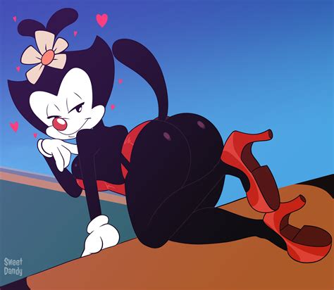 Rule 34 Animaniacs Anthro Ass Breasts Dot Warner Female High Heels Huge Ass Huge Breasts Red