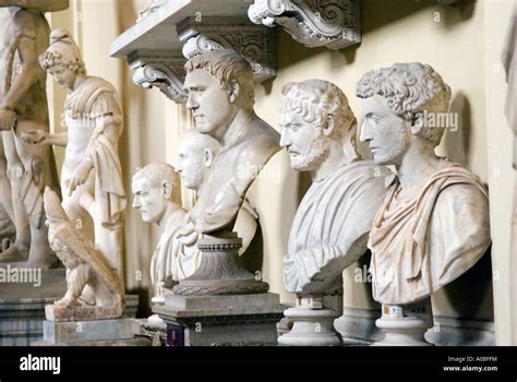 Busts Of Distinguished Ancient Romans In The Vatican Museum Rome Italy