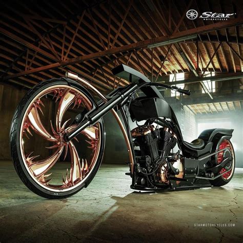 Copper And Black Star Motorcycles Bike Motorcycle