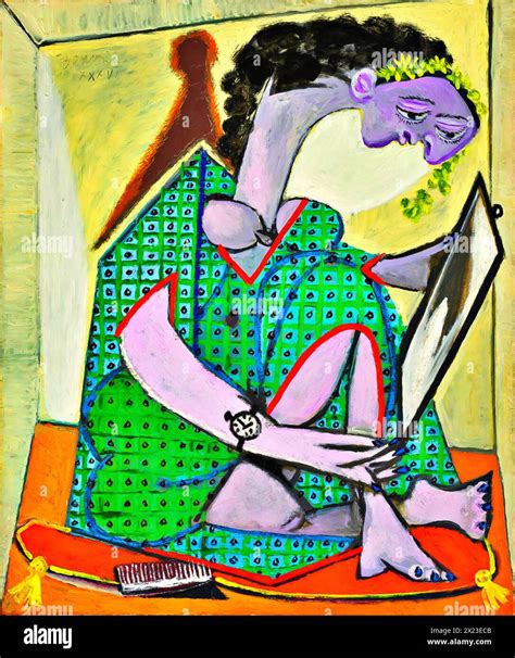 Woman With Watch 1936 Painting By Artist Picasso Pablo 1881 1973 Spanish Stock Vector