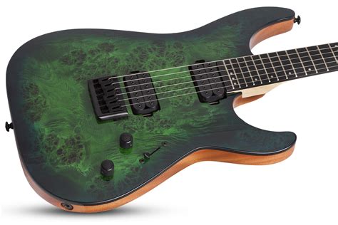 Schecter C 6 Pro Aqua Burst Double Cut Electric Guitar Green