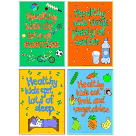 Being Healthy Posters Physical Development From Early Years Resources Uk