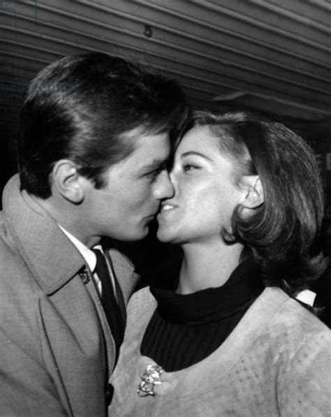 Image Of French Actor Alain Delon And His Wife Nathalie At Orly