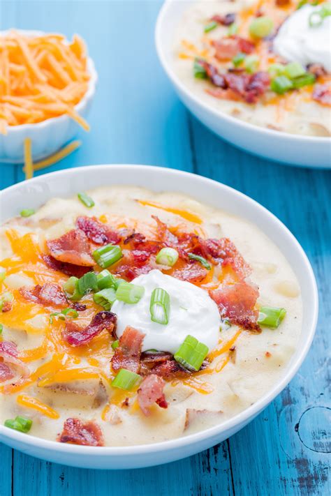 Cook celery and onion in reserved bacon drippings until onion is translucent, about 5 minutes. 20+ Best Potato Soup Recipes - Easy Homemade Potato Soups ...