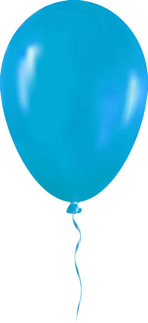 Light Blue Balloon Png Clip Art Single Balloon Transparent Png Full