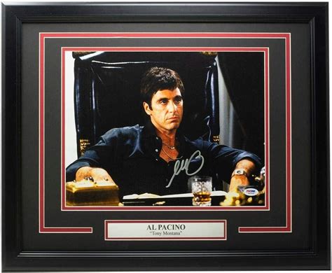 Al Pacino Signed Framed Scarface Tony Montana 11x14 Photo Psadna