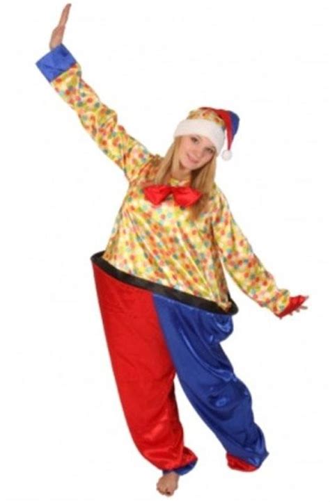 Hooped Clown Fancy Dress Costume For Adults C6114 Karnival Costumes