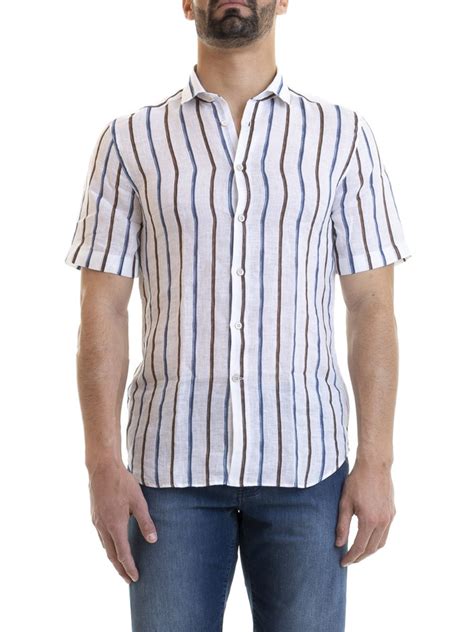 Shirts Corneliani Striped Linen Shirt 911192502883i029