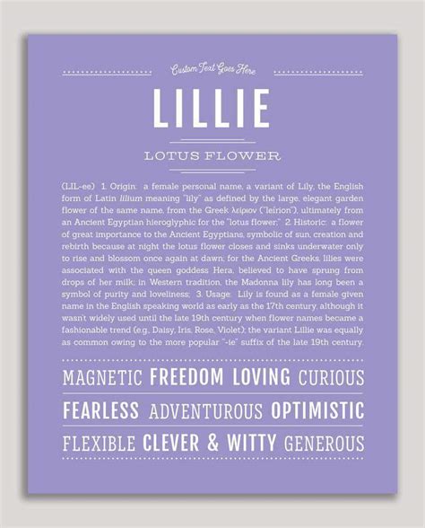 Lillie Classic Name Print Personalized Art Print Names With