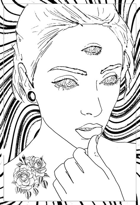 Psychedelic Coloring Pages Print At Free Printable