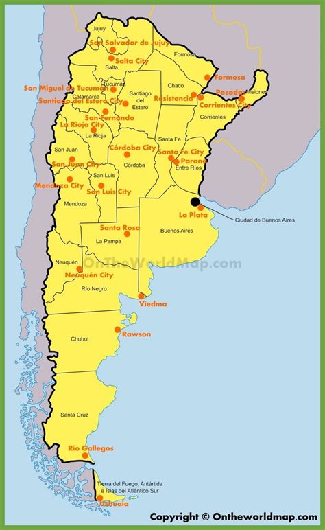 Administrative Map Of Argentina Mapa De Argentina Argentina Mapas