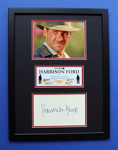 Harrison Ford Autograph Framed Display Indiana Jones Tribute Etsy Uk