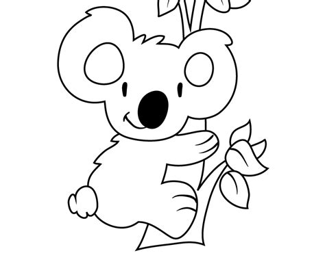 Koala Line Drawing Free Download On Clipartmag