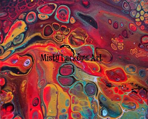 Bird Digital File Abstract Acrylic Art Red Gold Black And Light Blue