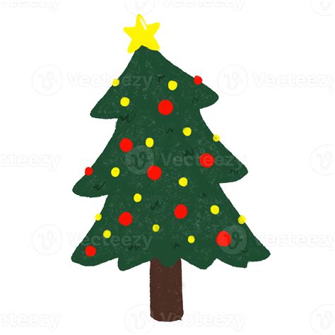 Cute Christmas Tree Illustration 28233604 Png