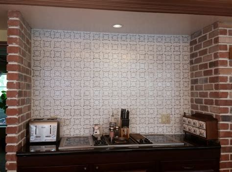 A layer of cement is put on top of the color layer. How to Make a Fabulous Faux Cement Tile Backsplash (for ...