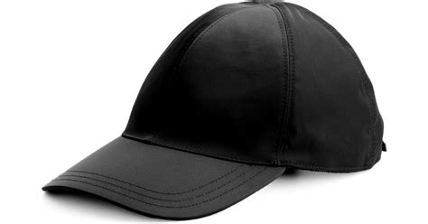 Prada Synthetic Nylon Baseball Cap In Black For Men Lyst