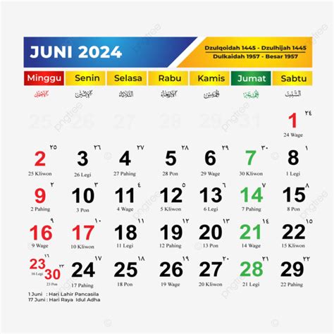Gambar Kalendar Jun 2024 Dalam Gaya Minimalis Organik Vektor Jun 2024