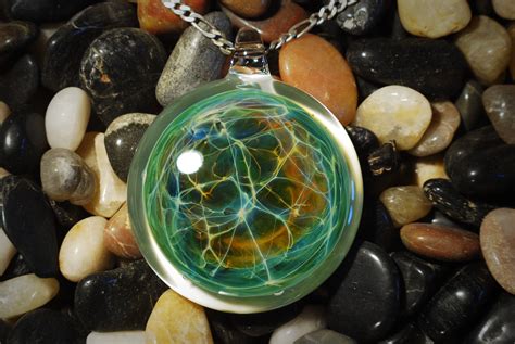 Quantum Sparkle Filament Pendant Made From Flamework Borosilicate Glass Glass Pendants
