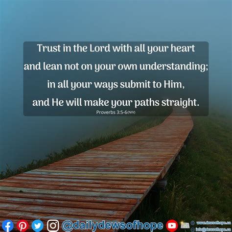 Trust In The Lord With All Your Heart And Lean Not On Your Own