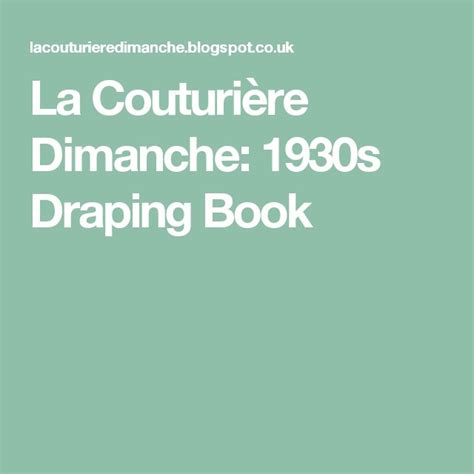 The Cover Of La Couturiere Dimanche S Drawing Book
