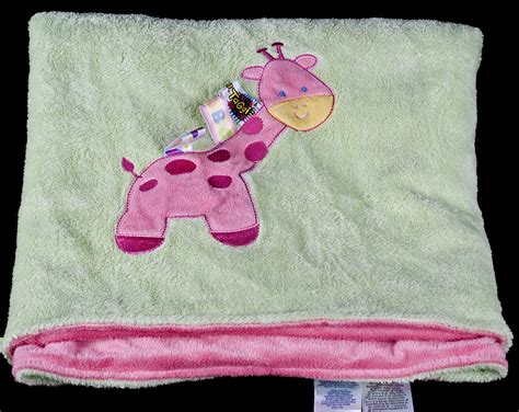 Le Chat Noir Boutique Taggies Giraffe Pink And Green 30x40 Lovey Security Blanket Loveys And More