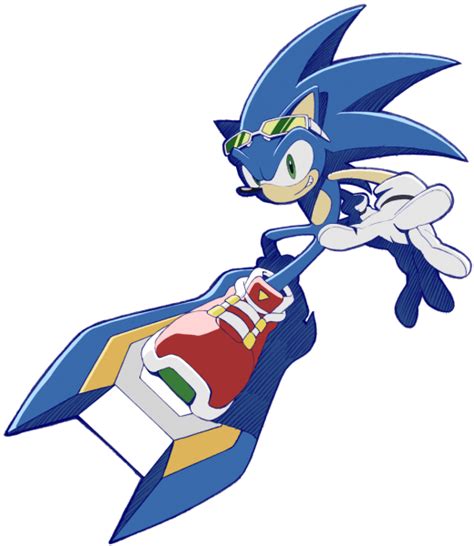 Sonic Pose From The Official Artwork Set For Sonicriders On The Ps2