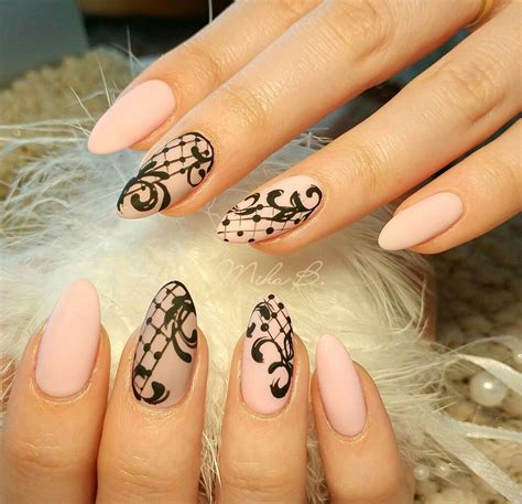 Pink Nailsmatte Nails Lace Nail Art Кружева маникюр Розовые ногти