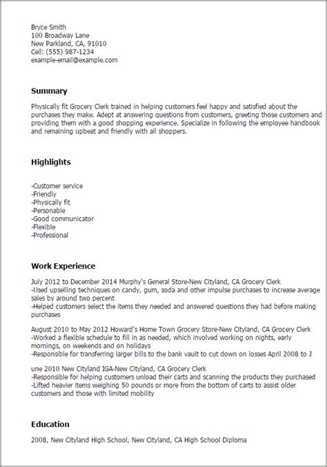 Which cv layout do you choose? #1 Grocery Clerk Resume Templates: Try Them Now ...
