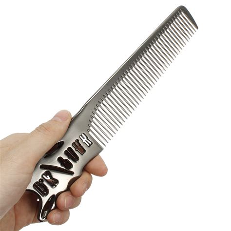 Professional Cutting Hair Comb Space Aluminum Barbers Salon