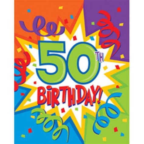 50th Birthday Card Free Image Download