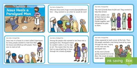 Ks1 Jesus Heals A Paralysed Man Sequencing Cards