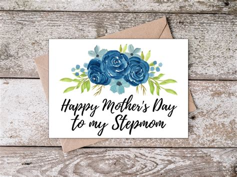 Printable Stepmom Mothers Day Card Happy Mothers Day To My Stepmom