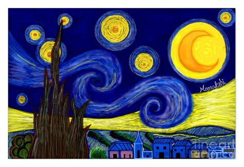 Starry Night Digital Remake Digital Art By Mischa Art And More
