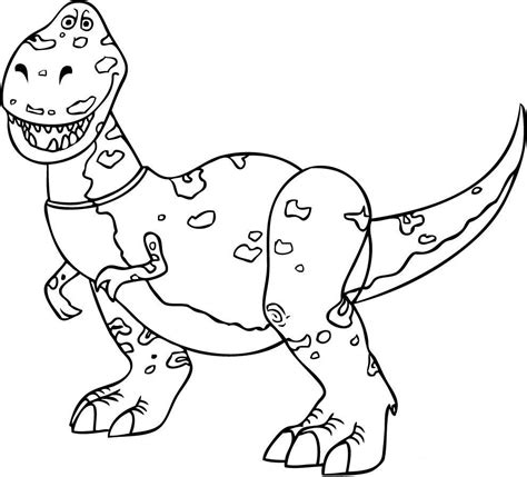 Potato head, slinky dog and aliens. Rex from Toy Story Coloring ~ Child Coloring
