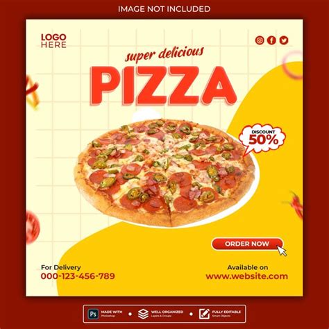 Premium Psd Pizza Promo Instagram Post Or Square Web Banner Social