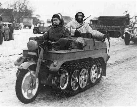 German Wwii Kettenkraftrad Tracked Motorcycle Used For Towing Light