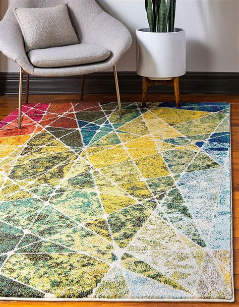 Unique Loom Estrella Collection Mosaic Distressed Modern Abstract