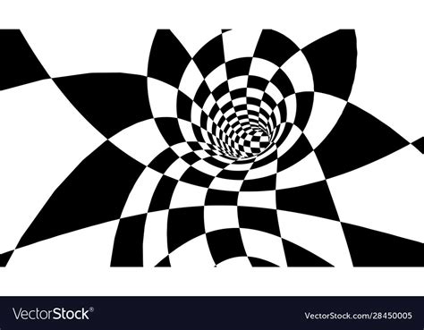 Optical Illusion Abstract Tunnel Royalty Free Vector Image