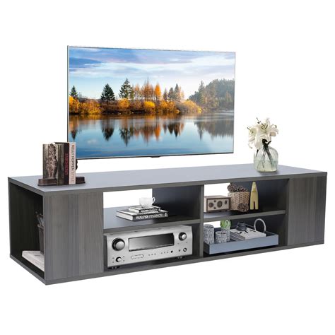 TV Stand Floating with Storage, Modern Media TV Console Table for 55