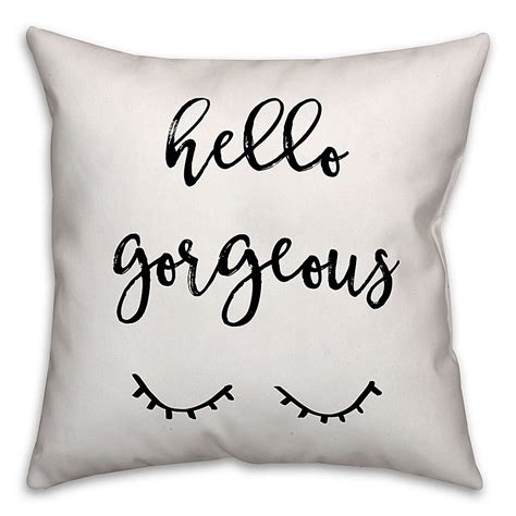Designs Direct Hello Gorgeous Throw Pillow In Black White Bed Bath