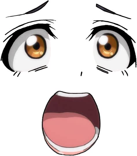 Anime Face Transparent Background Ahegao Png - Download Click And Drag png image
