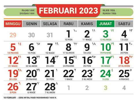 Kalender 2023 Lengkap Libur Nasional Masehi Jawa Dan Hijriyah
