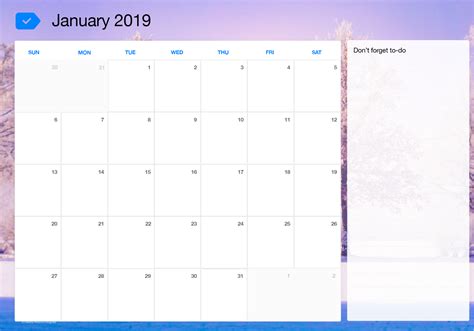 January 2019 Calendars Printable Calendar 2019