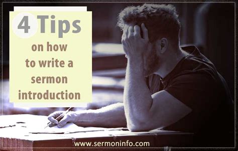 How To Write A Sermon Introduction Sermon Information